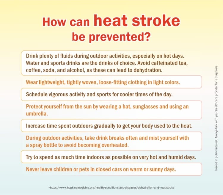 How can heat stroke be prevented?